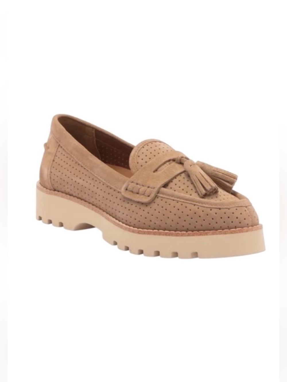 Donald J Pliner
Women's Natural Haarlem02 Suede Loafer  Size 5.5